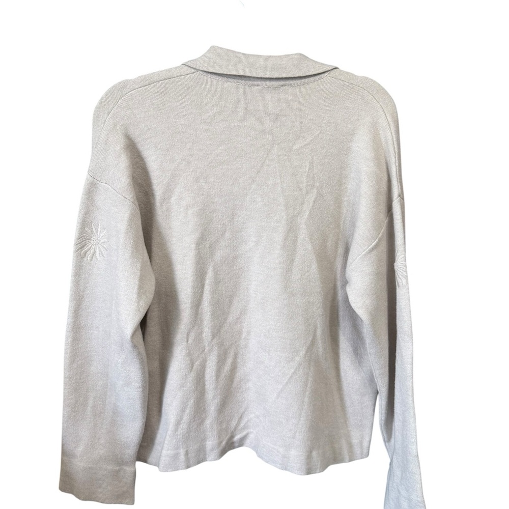 Elie Tahari Women’s Cream Floral Print Sweater Cardigan Size Large - Picture 6 of 6